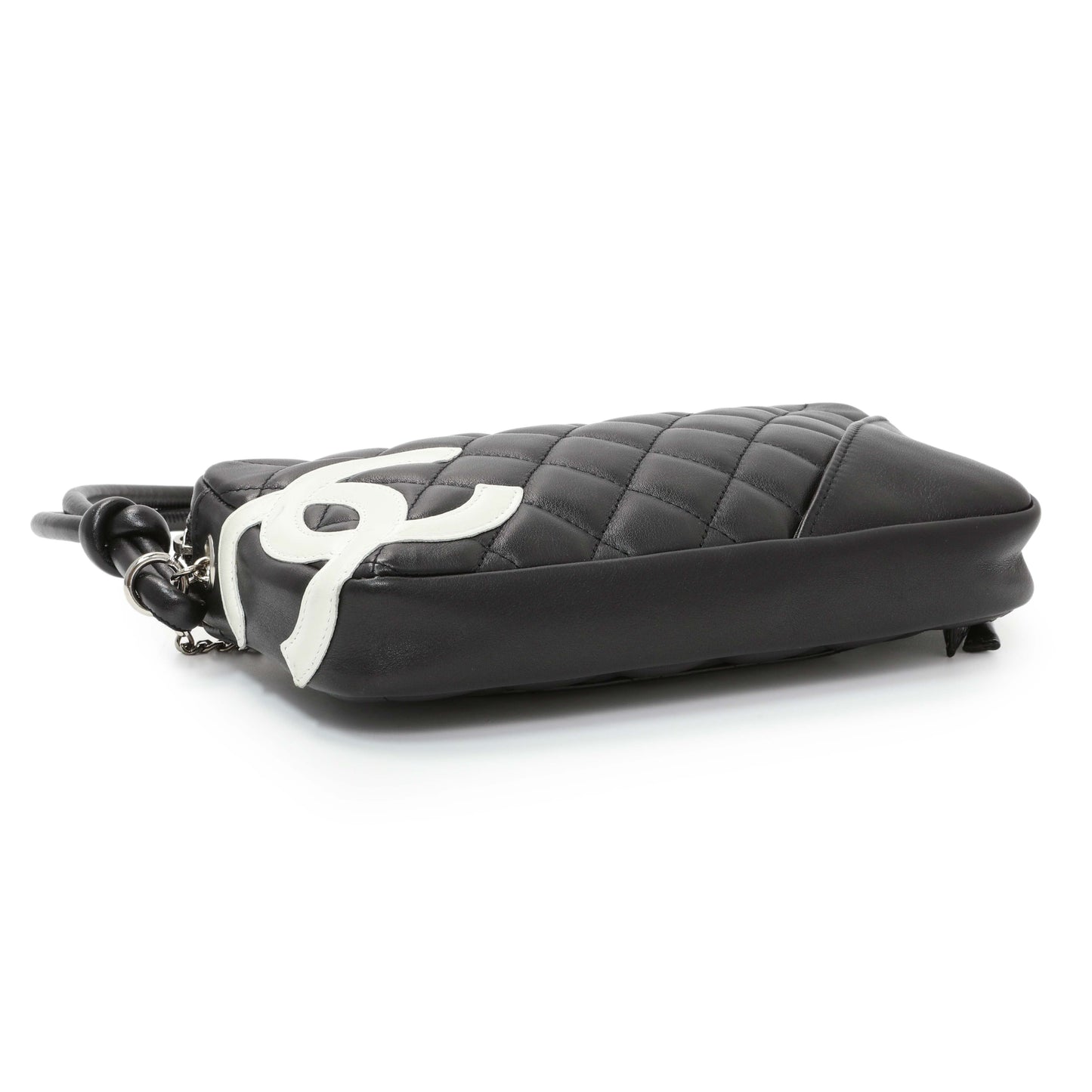 Exclusive Chanel Black Quilted Calfskin Cambon Pochette — Back View