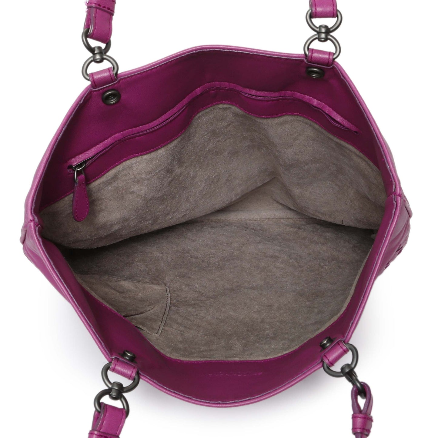 Exclusive Bottega Veneta Purple Nappa Intrecciato Tote — Lifestyle View