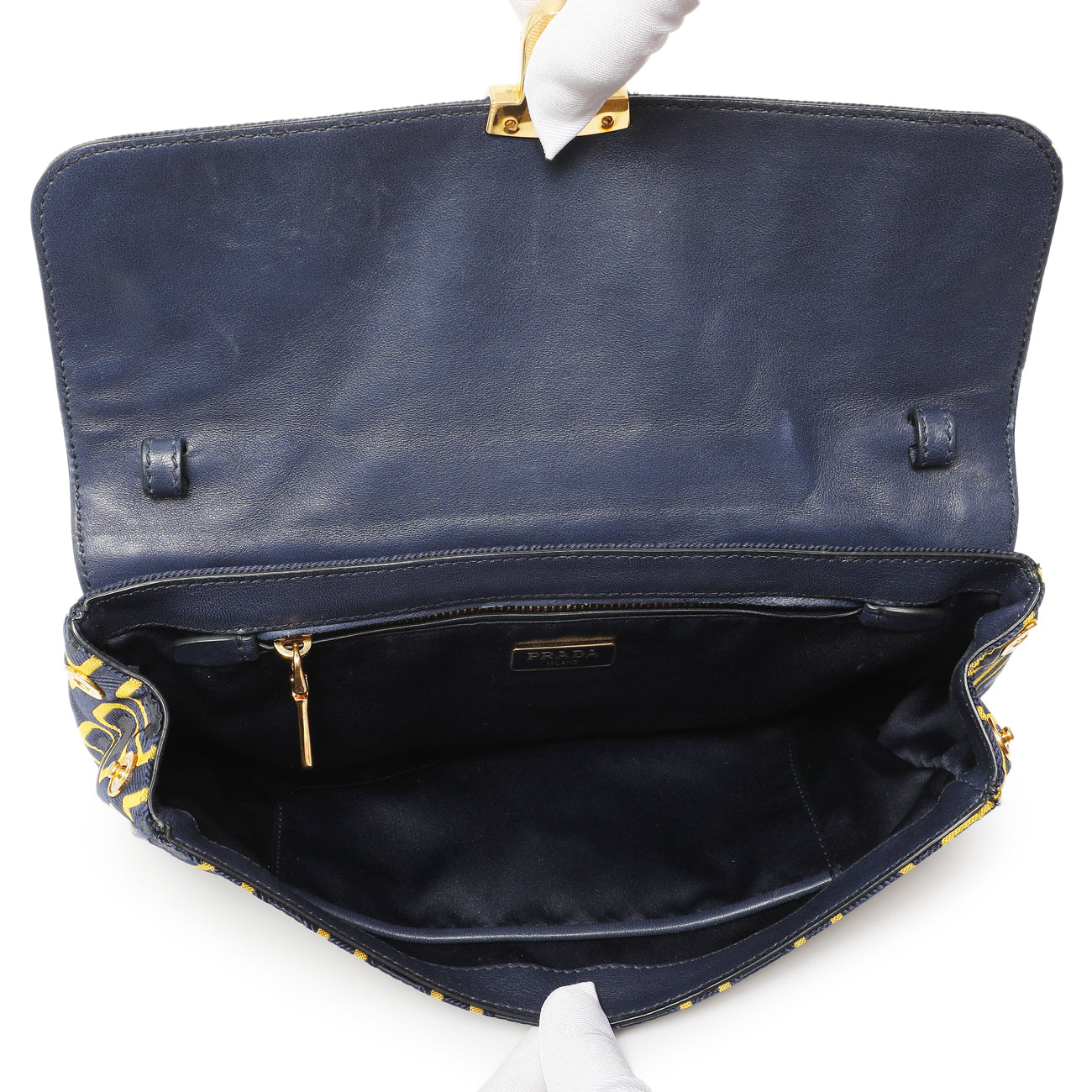 Exclusive Prada Nylon Printed Holliday & Brown Flap Bag — Alternate View 8