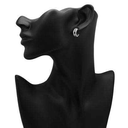 Exclusive Tiffany & Co. Sterling Silver Atlas Hoop Earrings — Back View