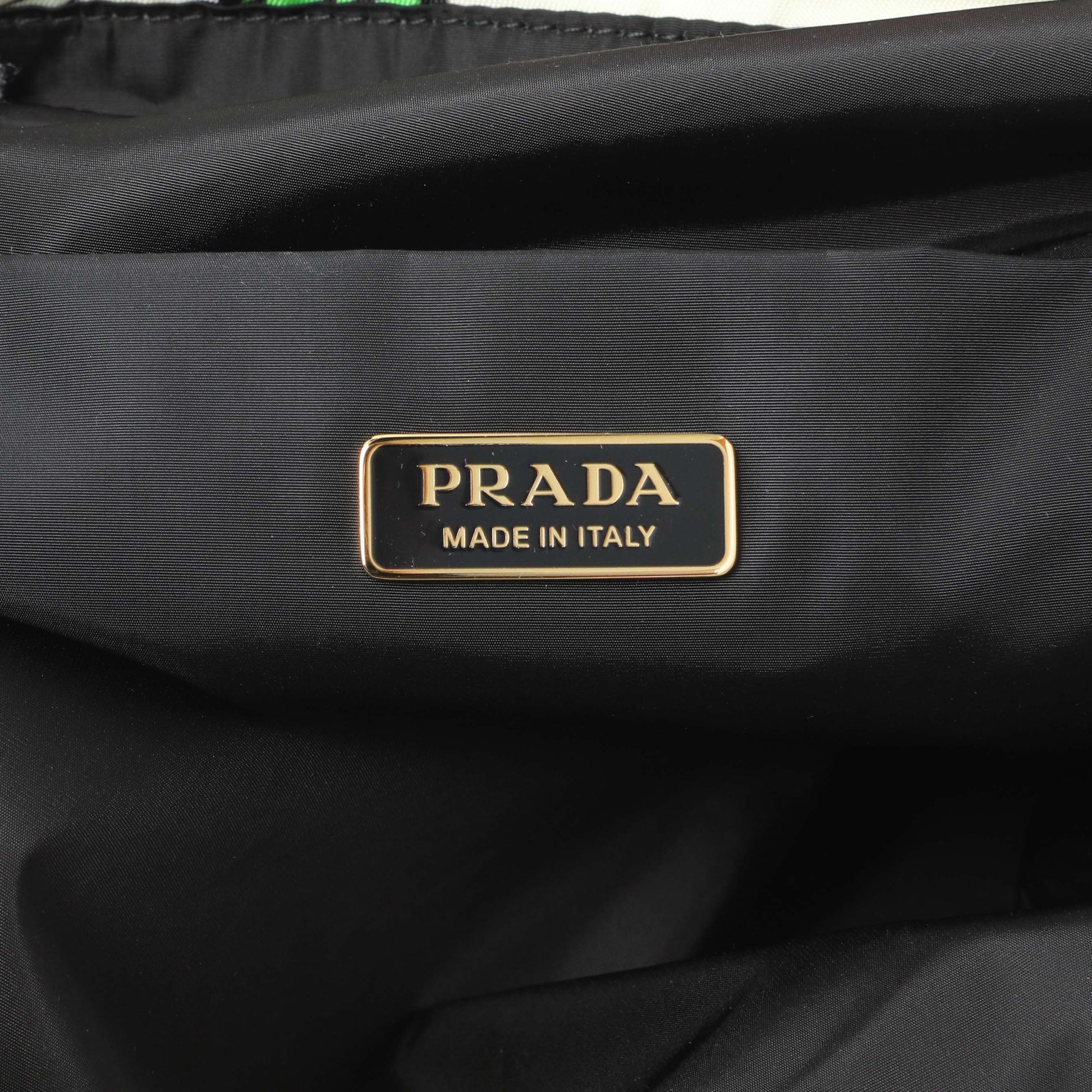 Exclusive Prada Re Nylon Surf Print Wish Drawstring Pouch — Detail View