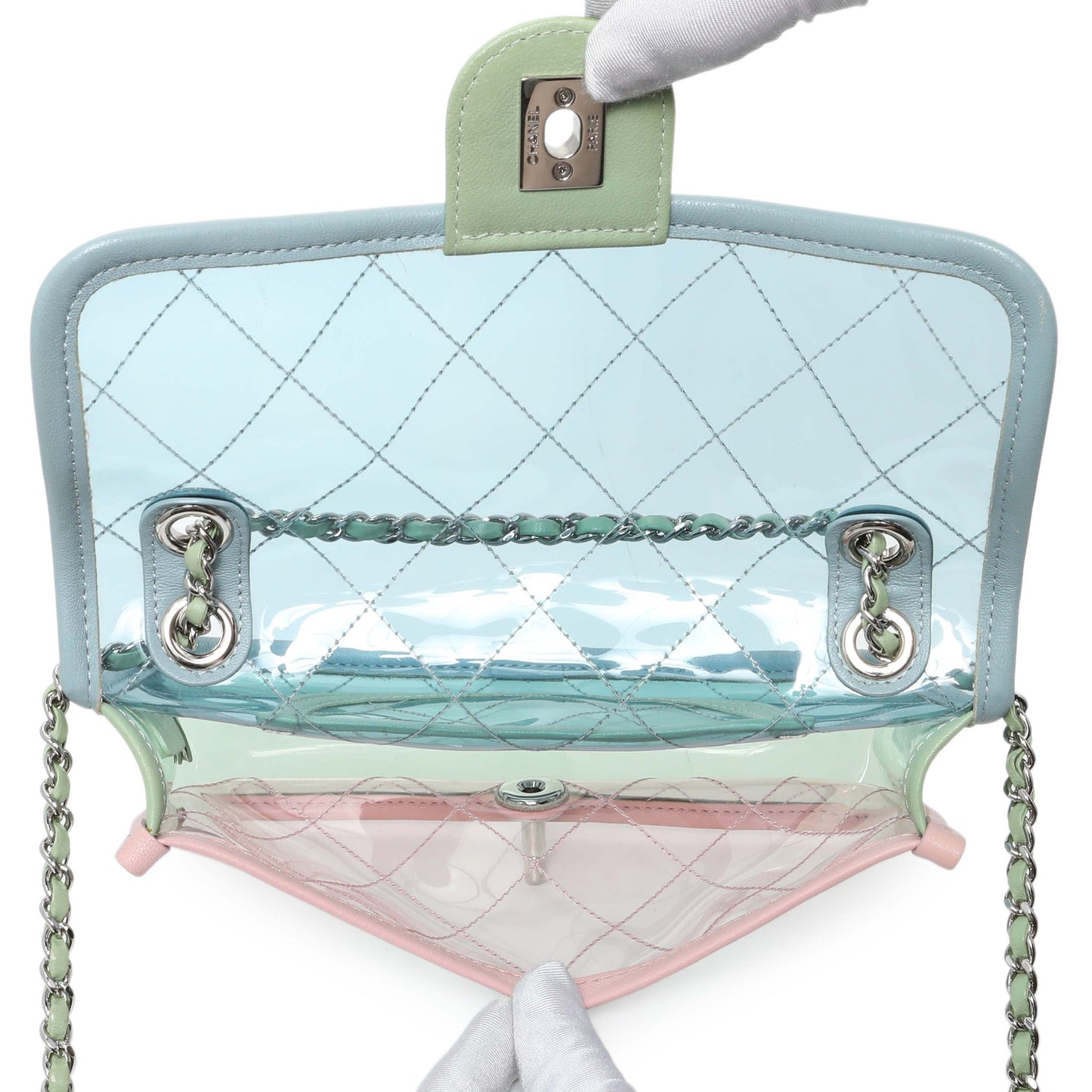 Exclusive Chanel Coco Splash Mini PVC Flap Bag — Detail View