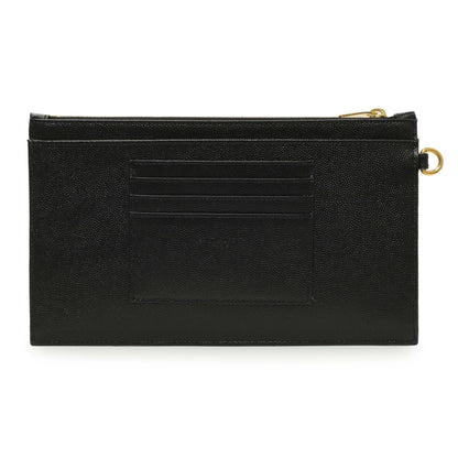 Exclusive Saint Laurent Grain De Poudre Matelasse Chevron Monogram Large Bill Pouch — Side View