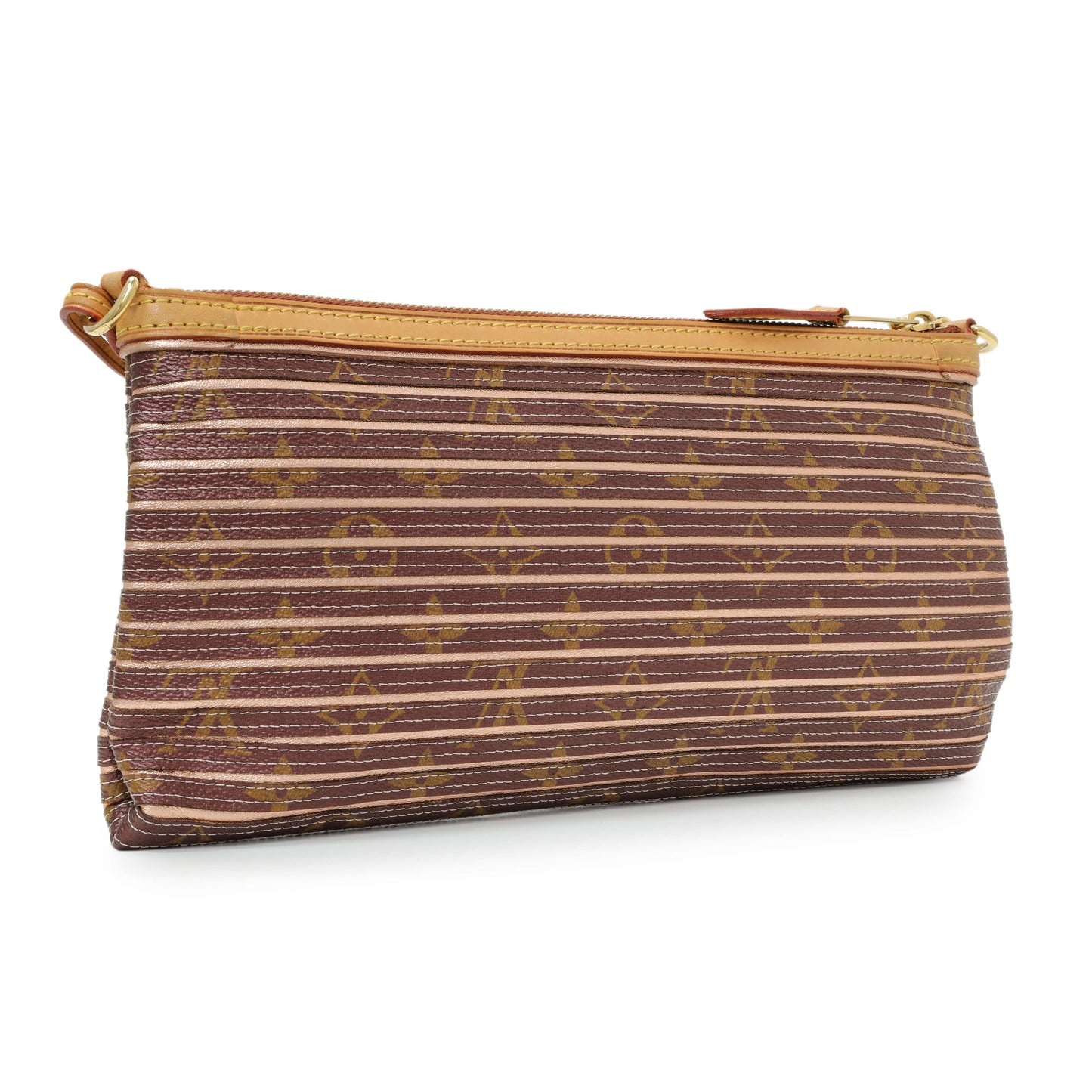 Exclusive Louis Vuitton Peach Monogram Eden Zoe Pochette — Side View