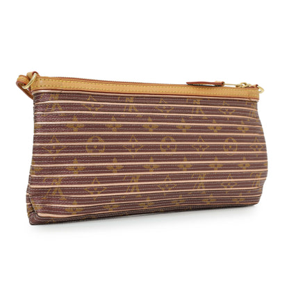 Exclusive Louis Vuitton Peach Monogram Eden Zoe Pochette — Side View
