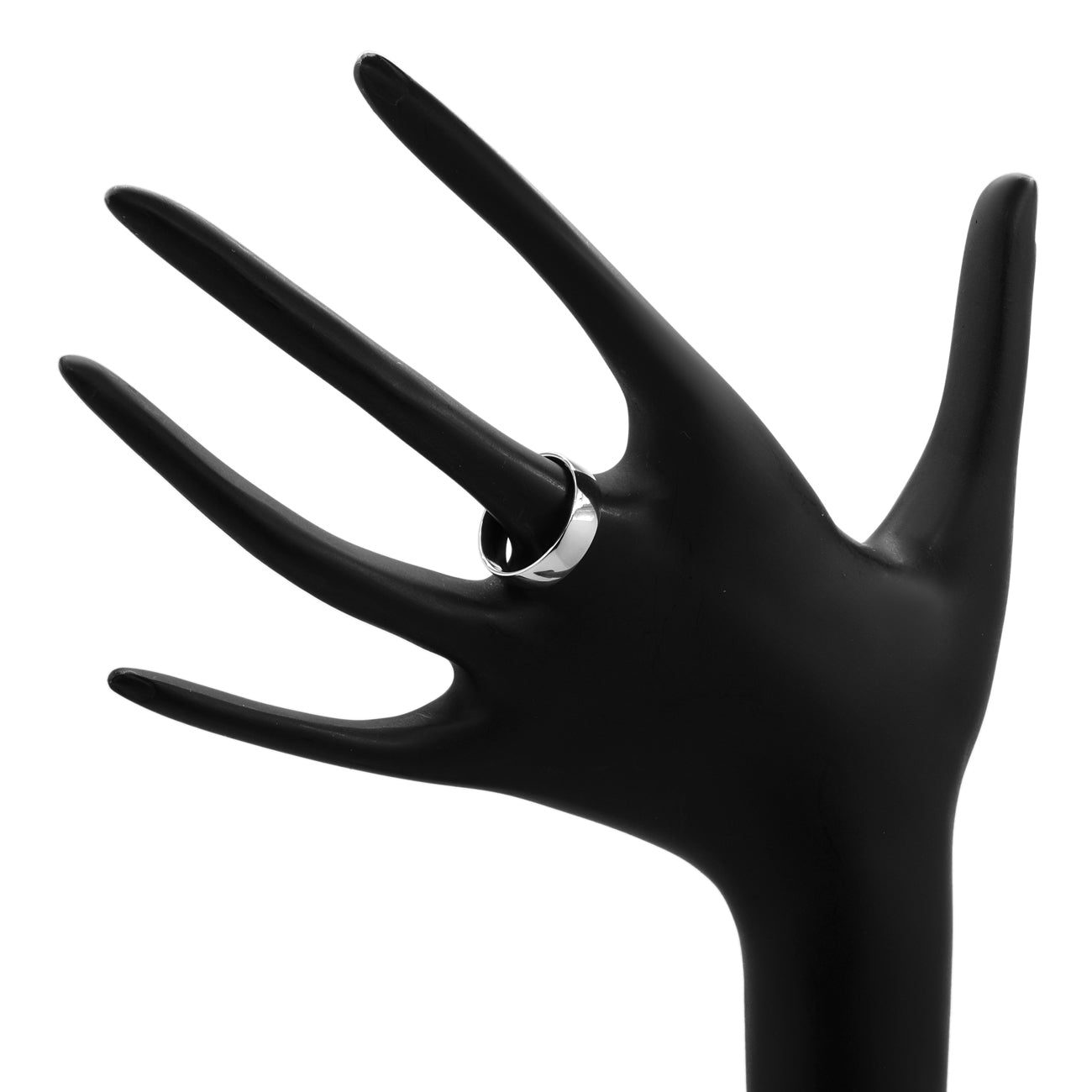Exclusive 18K White Gold Band Ring — 7.25 — Back View