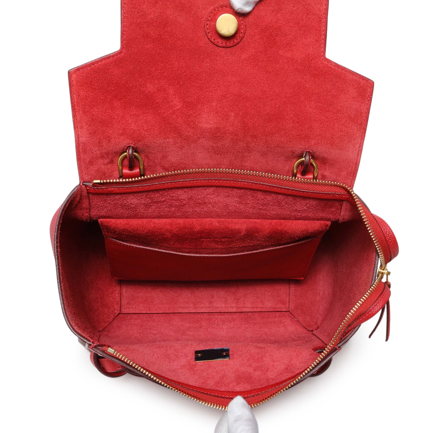 Exclusive Celine Red Grained Calfskin Micro Belt Bag — Alternate View 8