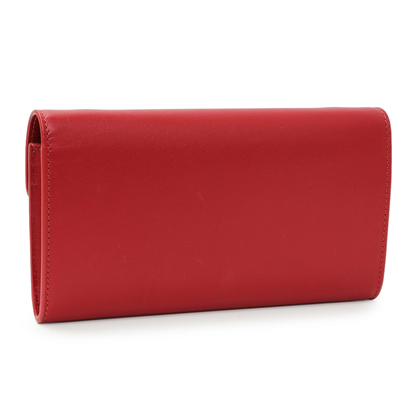 Exclusive Celine Red Calfskin C Wallet on Chain — Side View