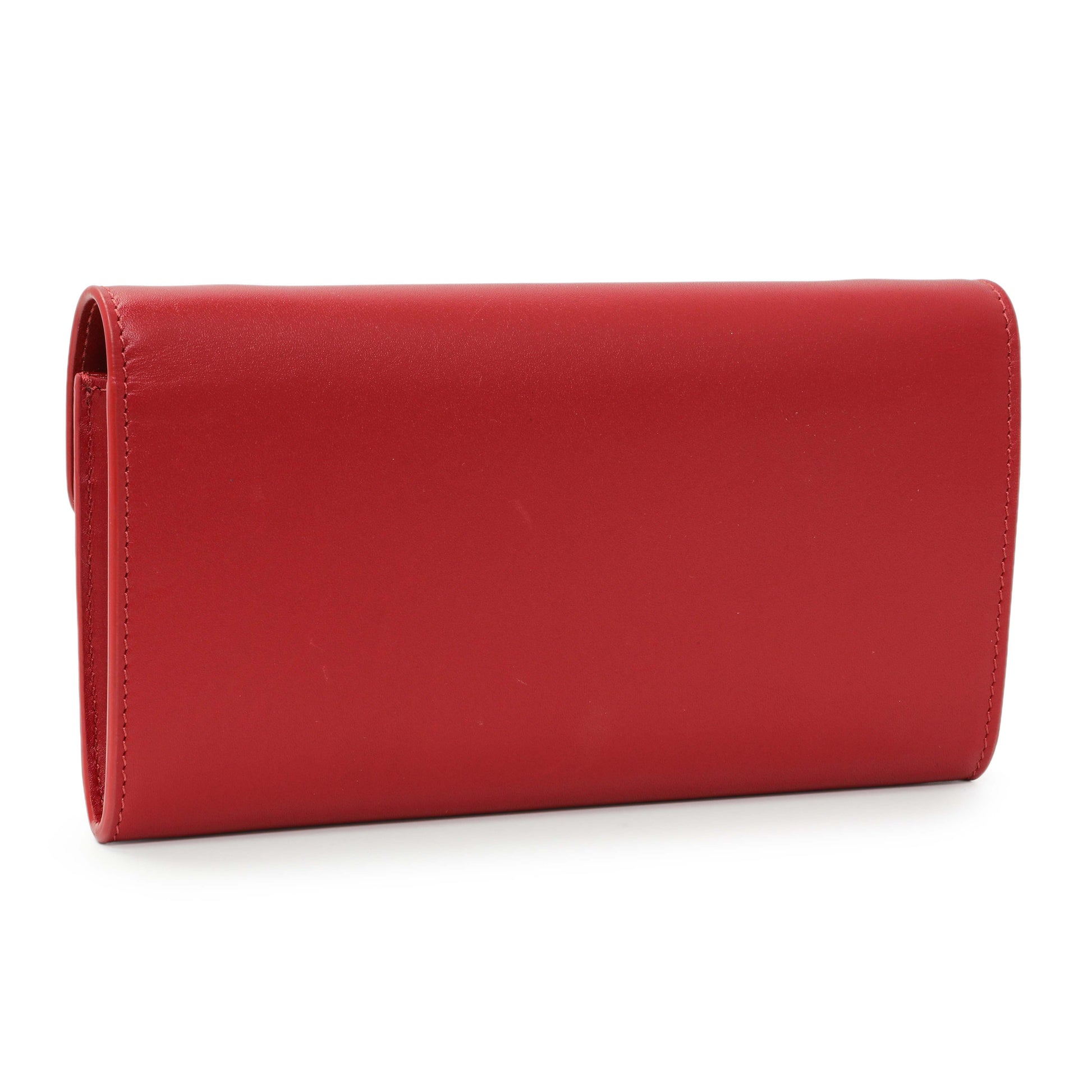 Exclusive Celine Red Calfskin C Wallet on Chain — Side View