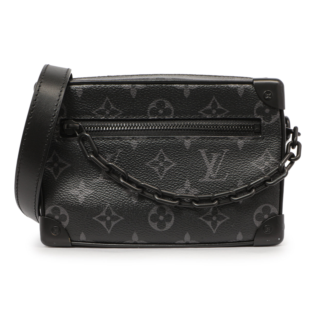 Exclusive Louis Vuitton Monogram Eclipse Mini Soft Trunk — Side View