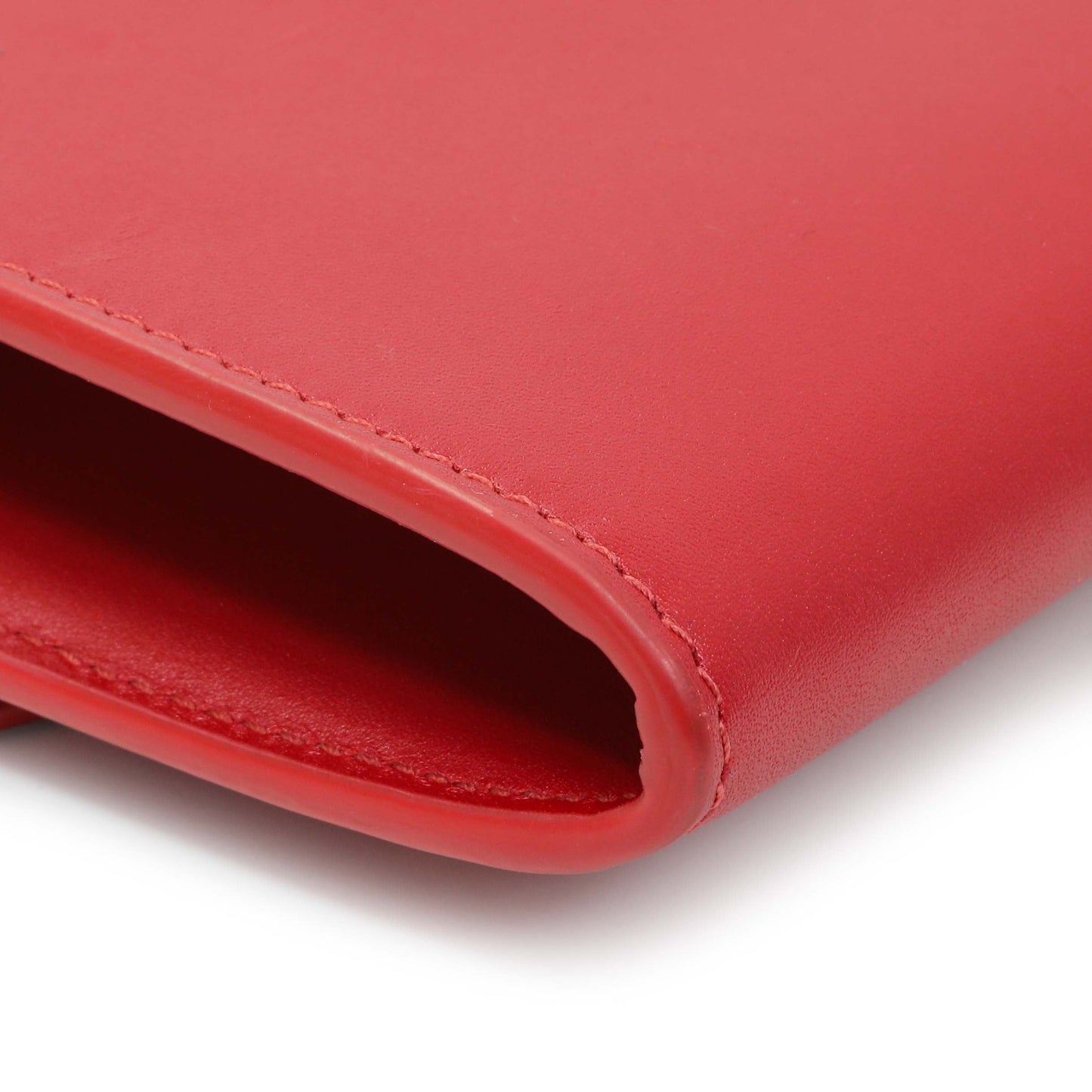 Exclusive Celine Red Calfskin C Wallet on Chain — Lifestyle View