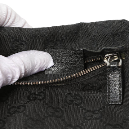 Exclusive Gucci Black GG Monogram Double Pocket Belt Bag — Alternate View 10