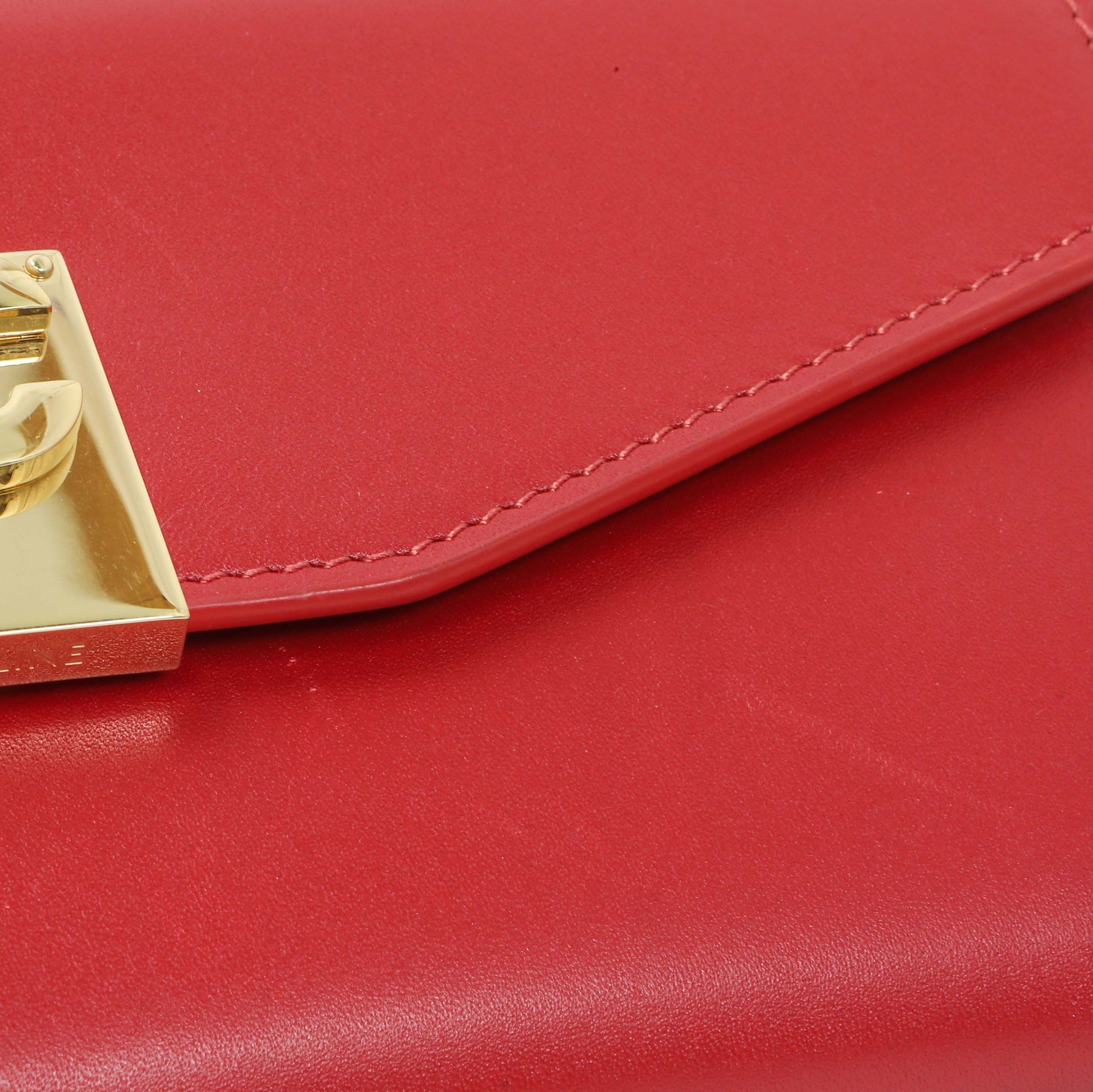 Exclusive Celine Red Calfskin C Wallet on Chain — Alternate View 12