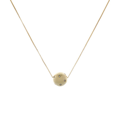 Exclusive 18K Yellow Gold Diamond Slide Sphere Pendant — Front View