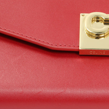 Exclusive Celine Red Calfskin C Wallet on Chain — Alternate View 13