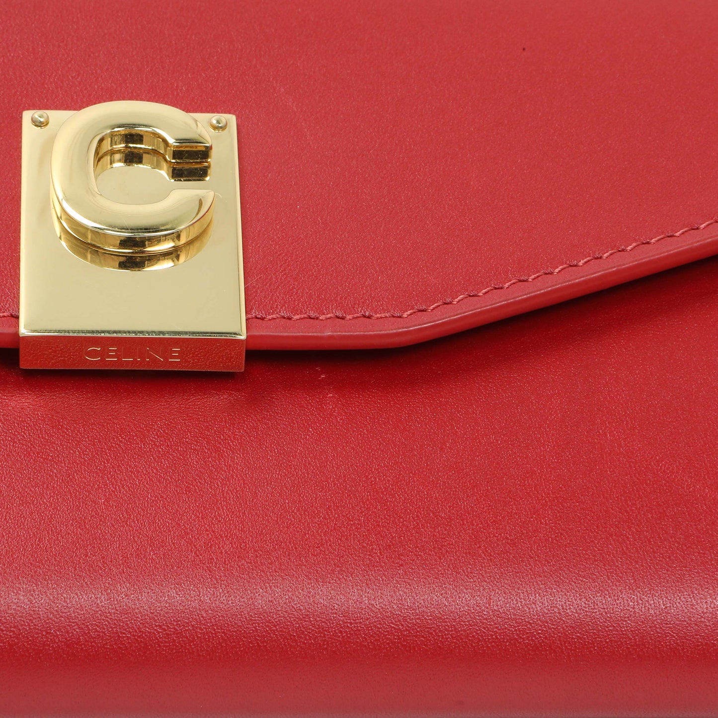 Exclusive Celine Red Calfskin C Wallet on Chain — Alternate View 14