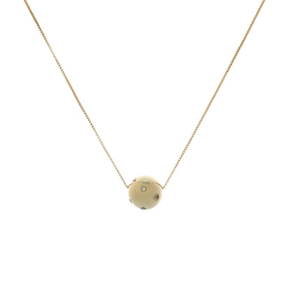 Exclusive 18K Yellow Gold Diamond Slide Sphere Pendant — Side View