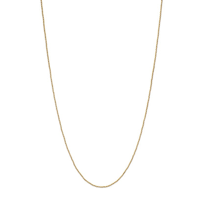 Exclusive 18K Yellow Gold Adjustable Diamond Cut Bead Chain — Front View