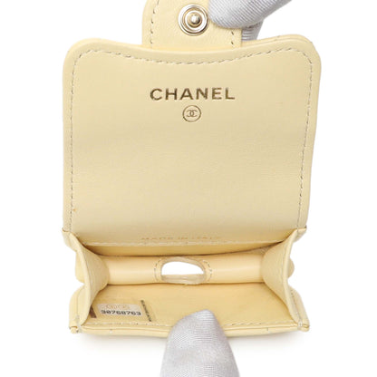 Exclusive Chanel Yellow Lambskin Airpod Pro Holder — Detail View