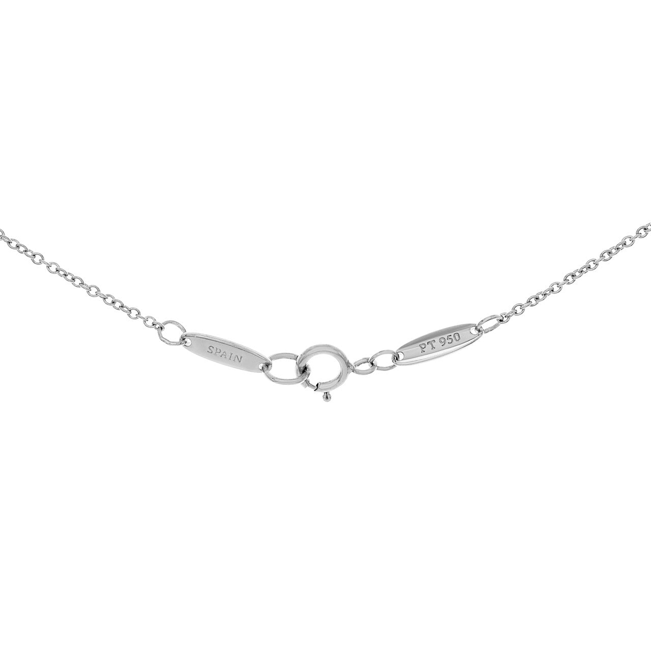 Exclusive Tiffany & Co. Platinum Diamond 22mm Open Heart Pendant — Top View