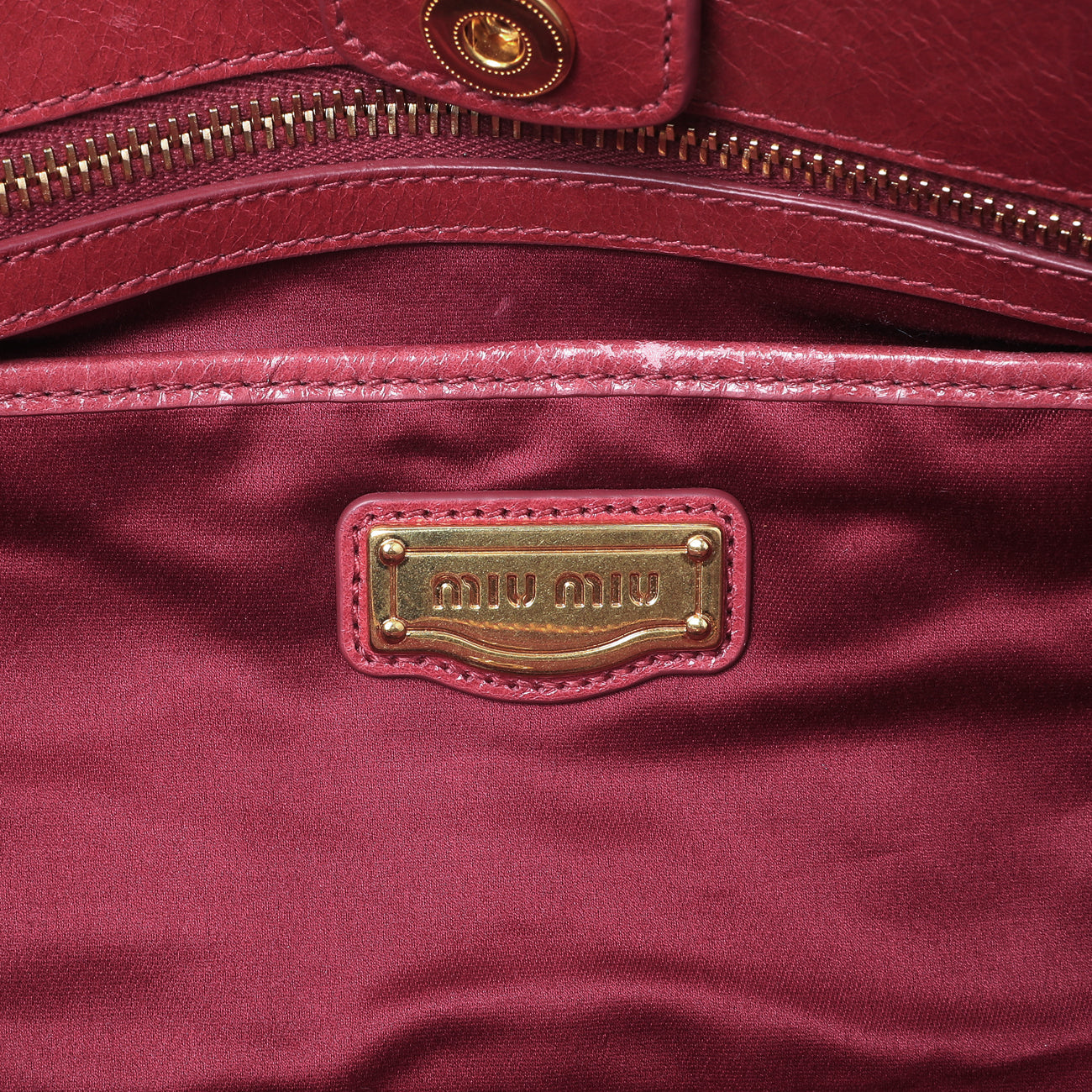 Exclusive Miu Miu Pink Vitello Shine Double Zip Tote — Alternate View 9