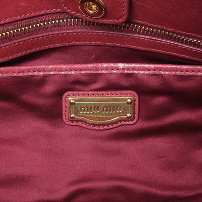 Exclusive Miu Miu Pink Vitello Shine Double Zip Tote — Alternate View 9