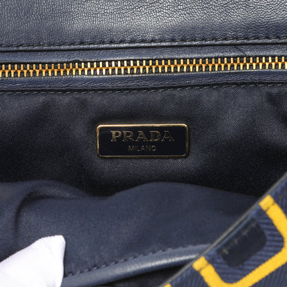 Exclusive Prada Nylon Printed Holliday & Brown Flap Bag — Alternate View 9
