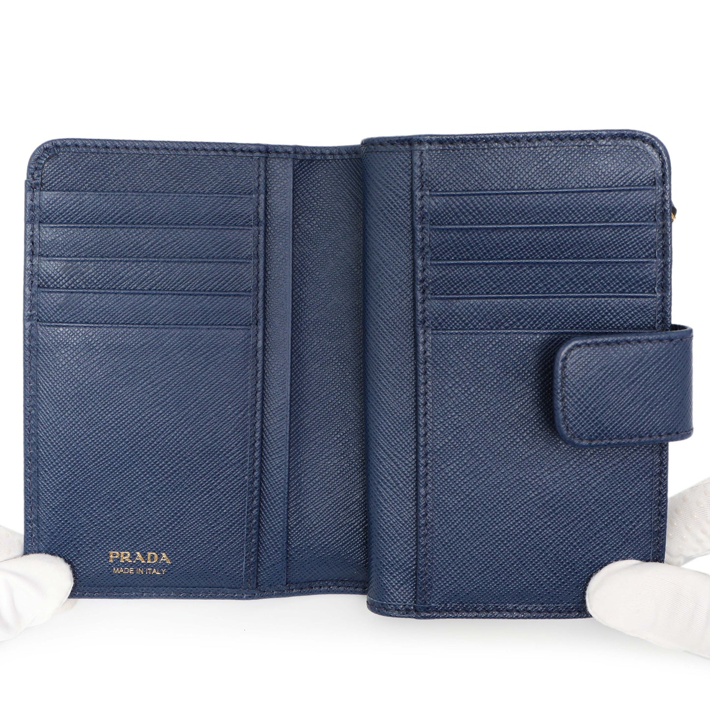 Exclusive Prada Blue Saffiano Small Wallet — Alternate View 12