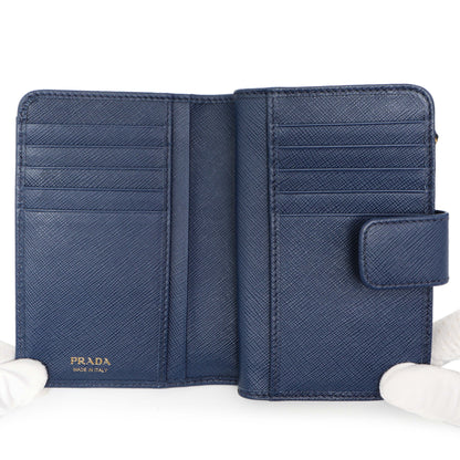 Exclusive Prada Blue Saffiano Small Wallet — Alternate View 12