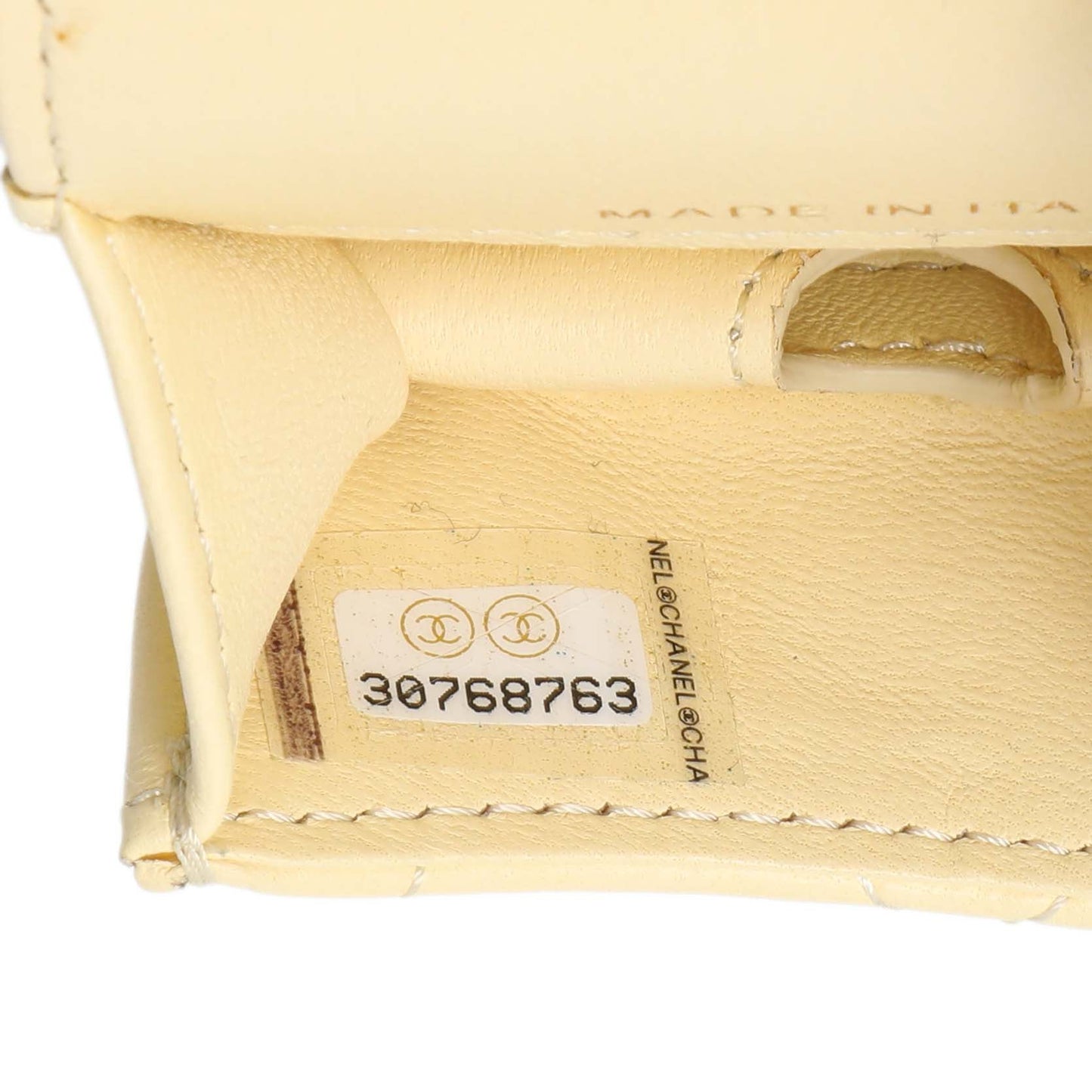Exclusive Chanel Yellow Lambskin Airpod Pro Holder — Alternate View 8