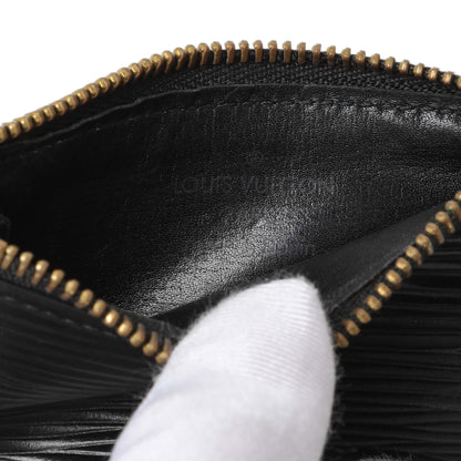 Exclusive Louis Vuitton Black Epi Key Pouch — Detail View