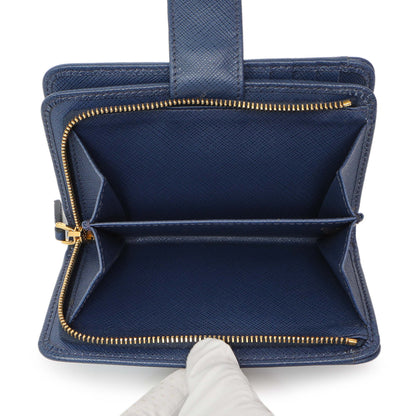 Exclusive Prada Blue Saffiano Small Wallet — Alternate View 13