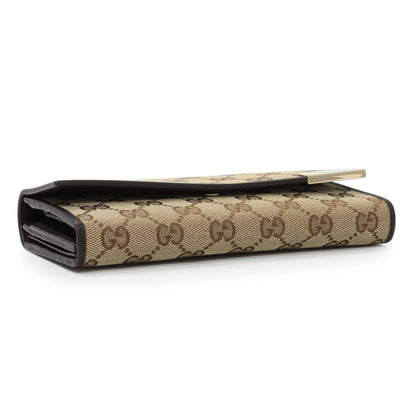 Exclusive Gucci Monogram Canvas Chain Wallet — Back View