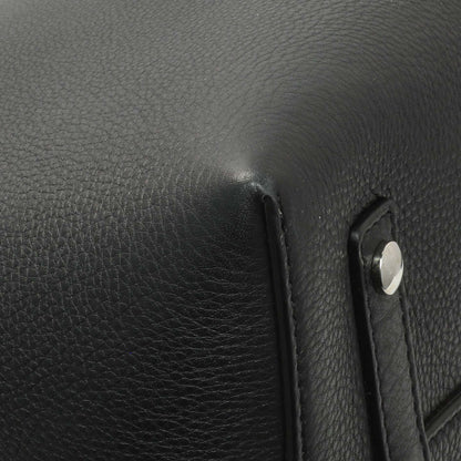 Exclusive Burberry Black Calfskin Triple Stud Large Belt Tote — Lifestyle View