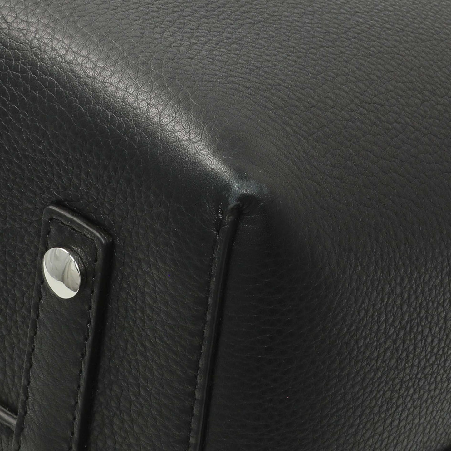 Exclusive Burberry Black Calfskin Triple Stud Large Belt Tote — Alternate View 7