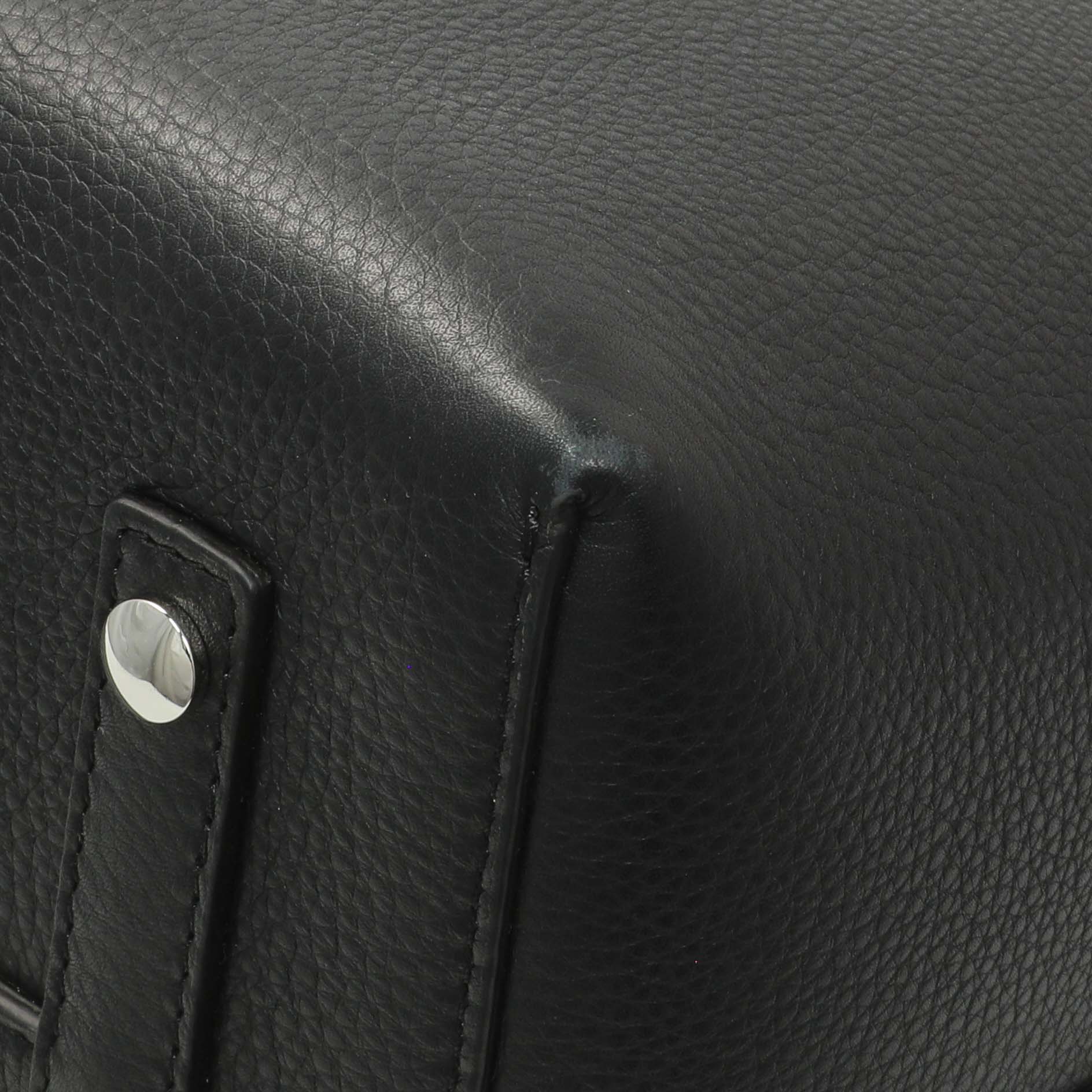 Exclusive Burberry Black Calfskin Triple Stud Large Belt Tote — Alternate View 7