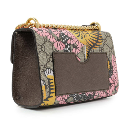 Exclusive Gucci GG Supreme Monogram Bengal Calfskin Small Padlock Shoulder Bag — Side View