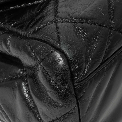 Exclusive Chanel Black Quilted Glazed Calfskin Large Coco Soft Flap — Top View