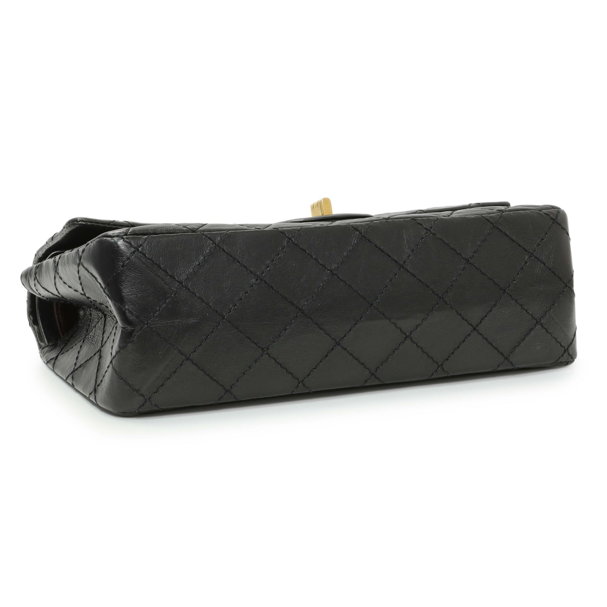 Exclusive Chanel Black Quilted Aged Calfskin 2.55 Reissue 225 Flap — Back View