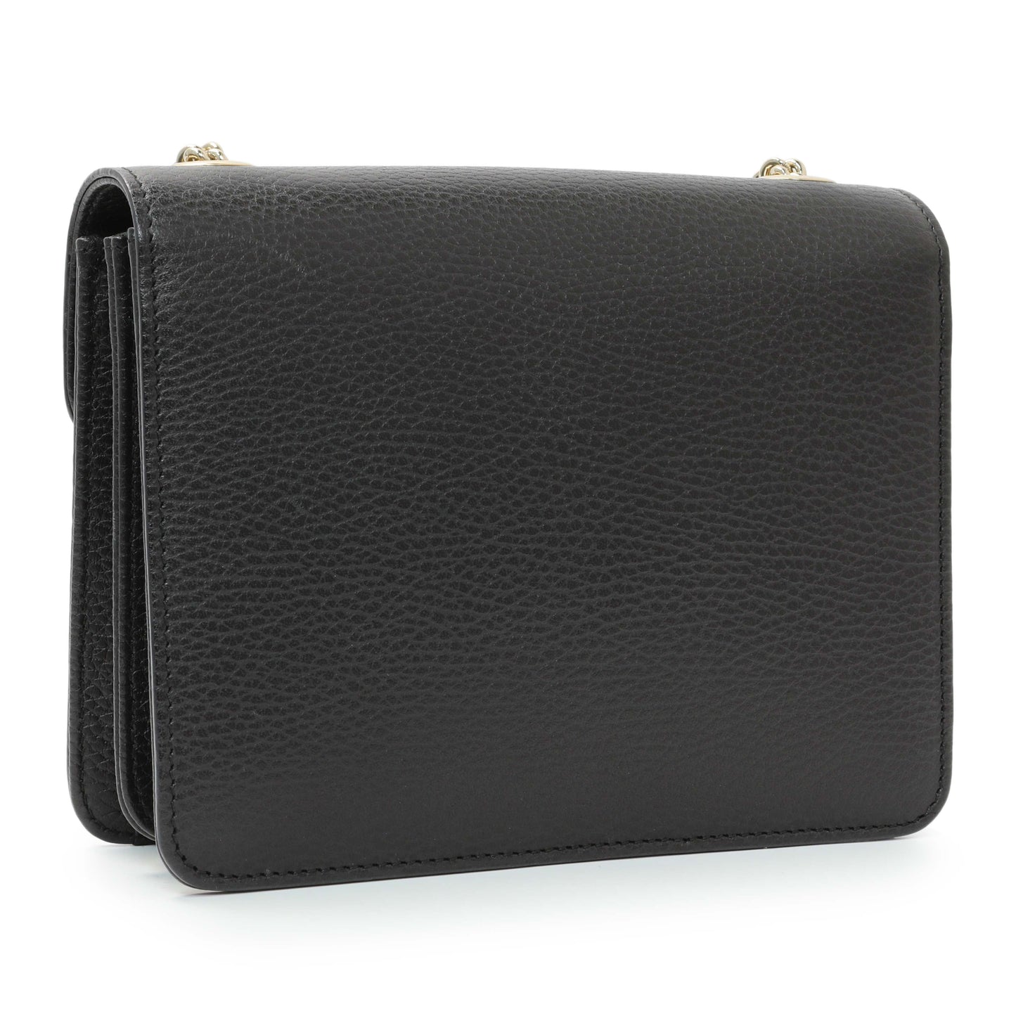 Exclusive Gucci Black Dollar Calfskin Small Interlocking G Shoulder Bag — Side View