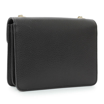 Exclusive Gucci Black Dollar Calfskin Small Interlocking G Shoulder Bag — Side View