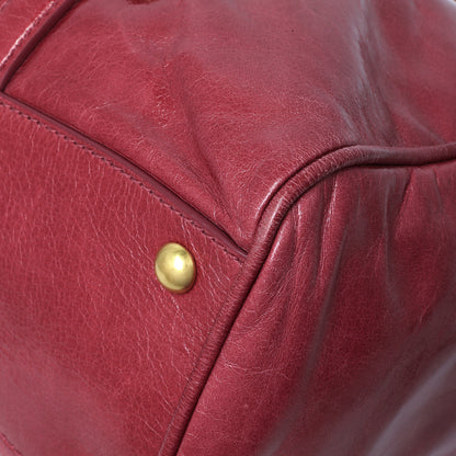 Exclusive Miu Miu Pink Vitello Shine Double Zip Tote — Detail View