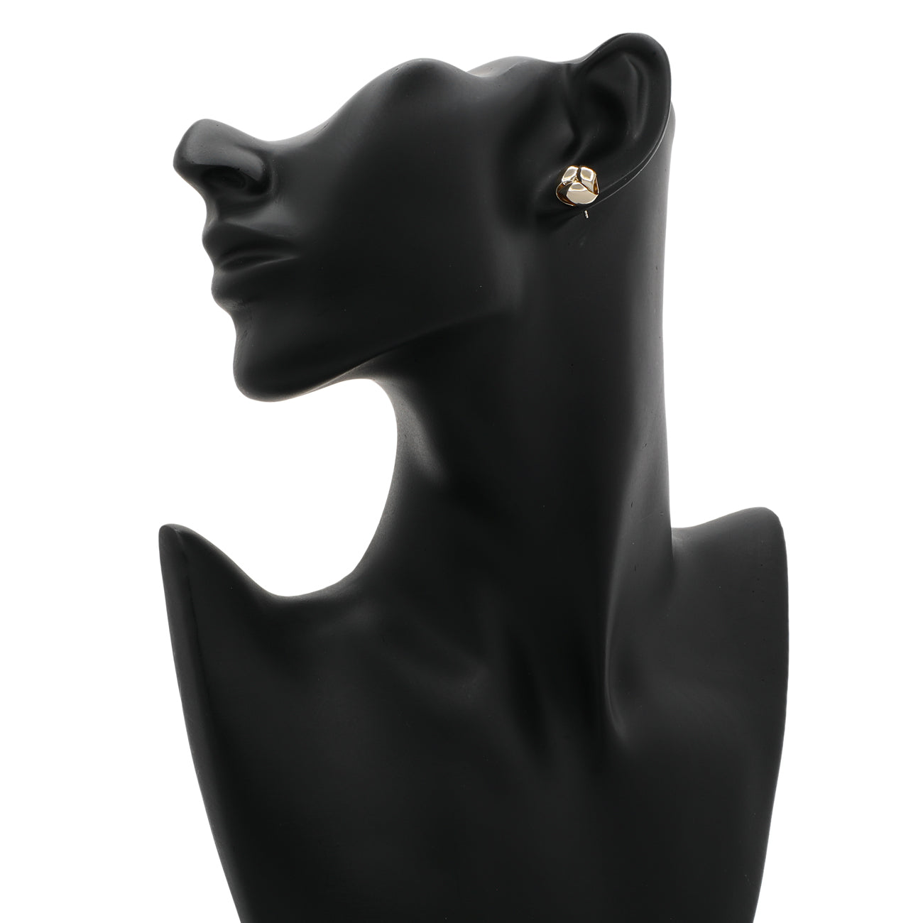 Exclusive 14K Yellow Gold Knot Earrings — Back View