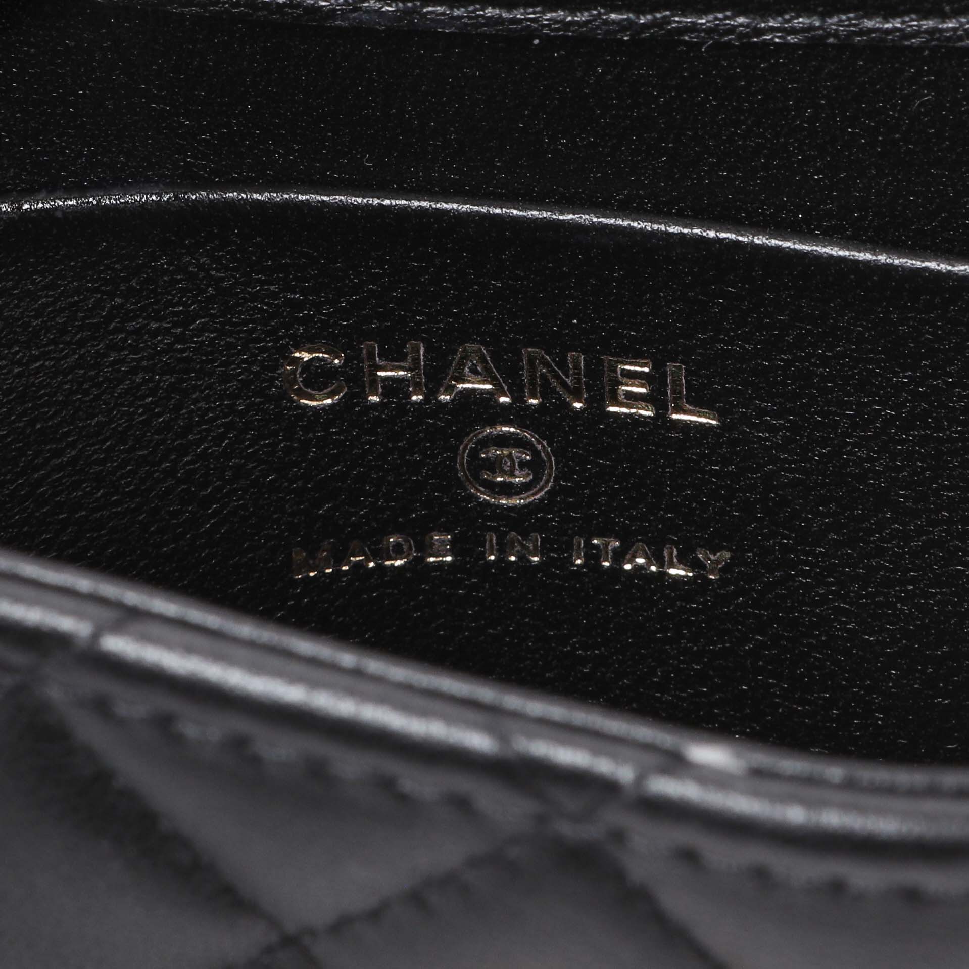 Exclusive Chanel Black Lambskin Enamel Quilted Mini Top Handle Flap — Alternate View 7