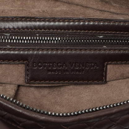 Exclusive Bottega Veneta Brown Nappa Intrecciato Medium Belly Hobo — Detail View