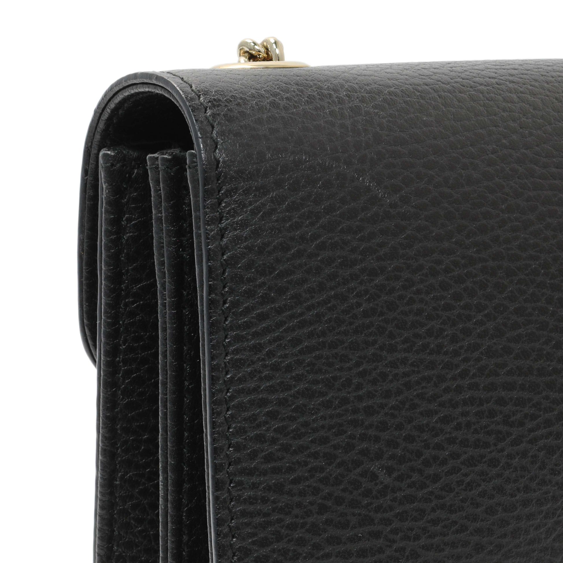 Exclusive Gucci Black Dollar Calfskin Small Interlocking G Shoulder Bag — Alternate View 7