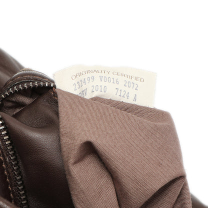 Exclusive Bottega Veneta Brown Nappa Intrecciato Medium Belly Hobo — Lifestyle View
