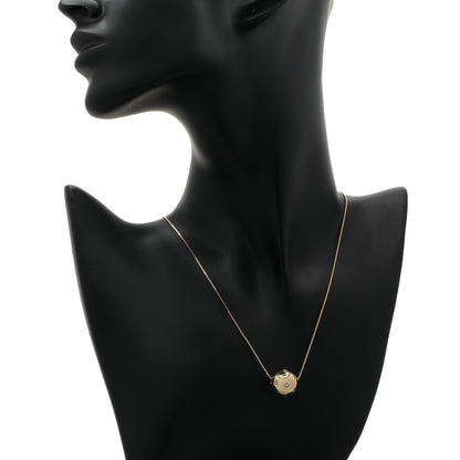 Exclusive 18K Yellow Gold Diamond Slide Sphere Pendant — Back View