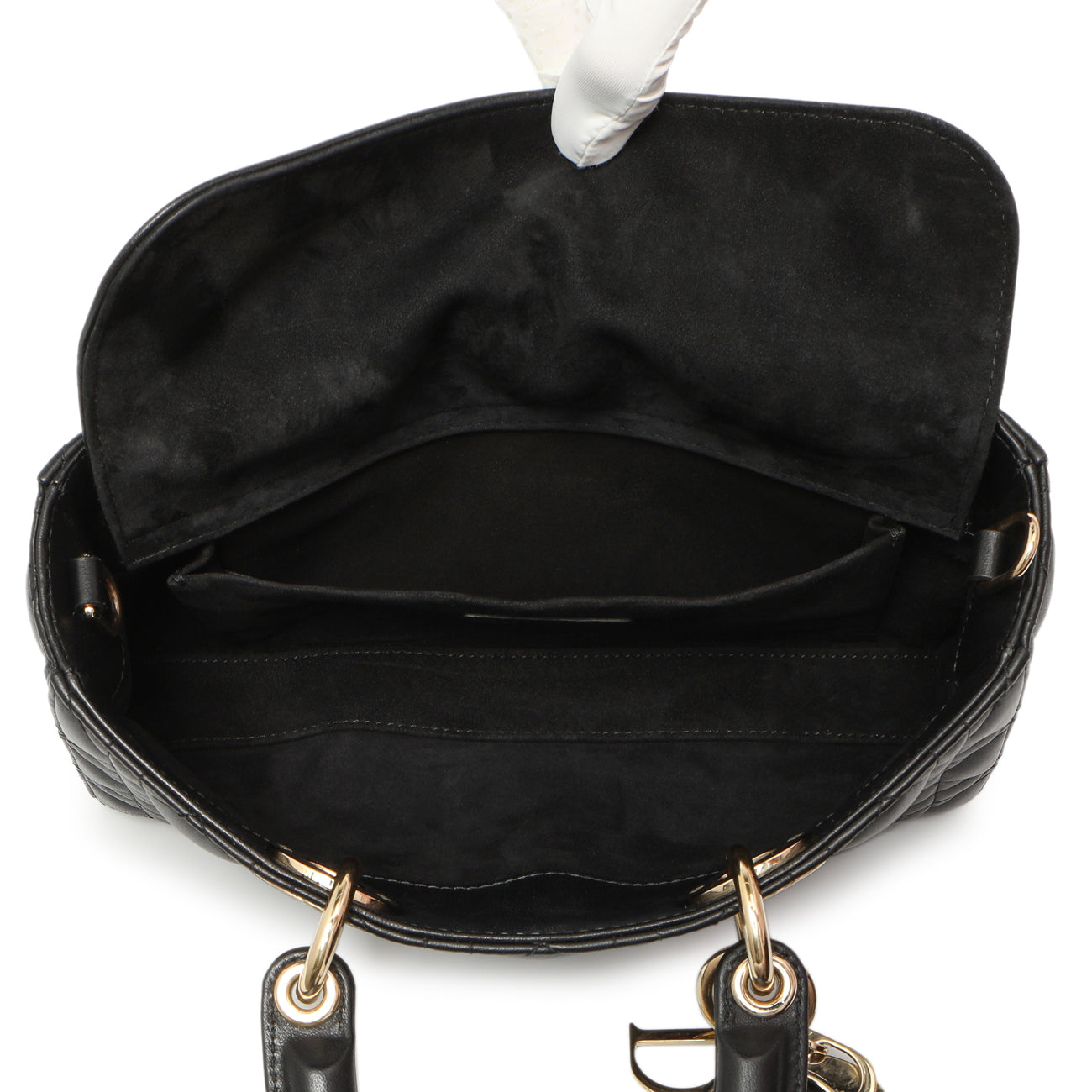 Exclusive Christian Dior Black Lambskin Cannage Medium Lady D-Joy — Alternate View 8