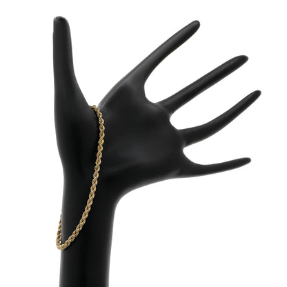 Exclusive 18K Yellow Gold Rope Bracelet — Back View